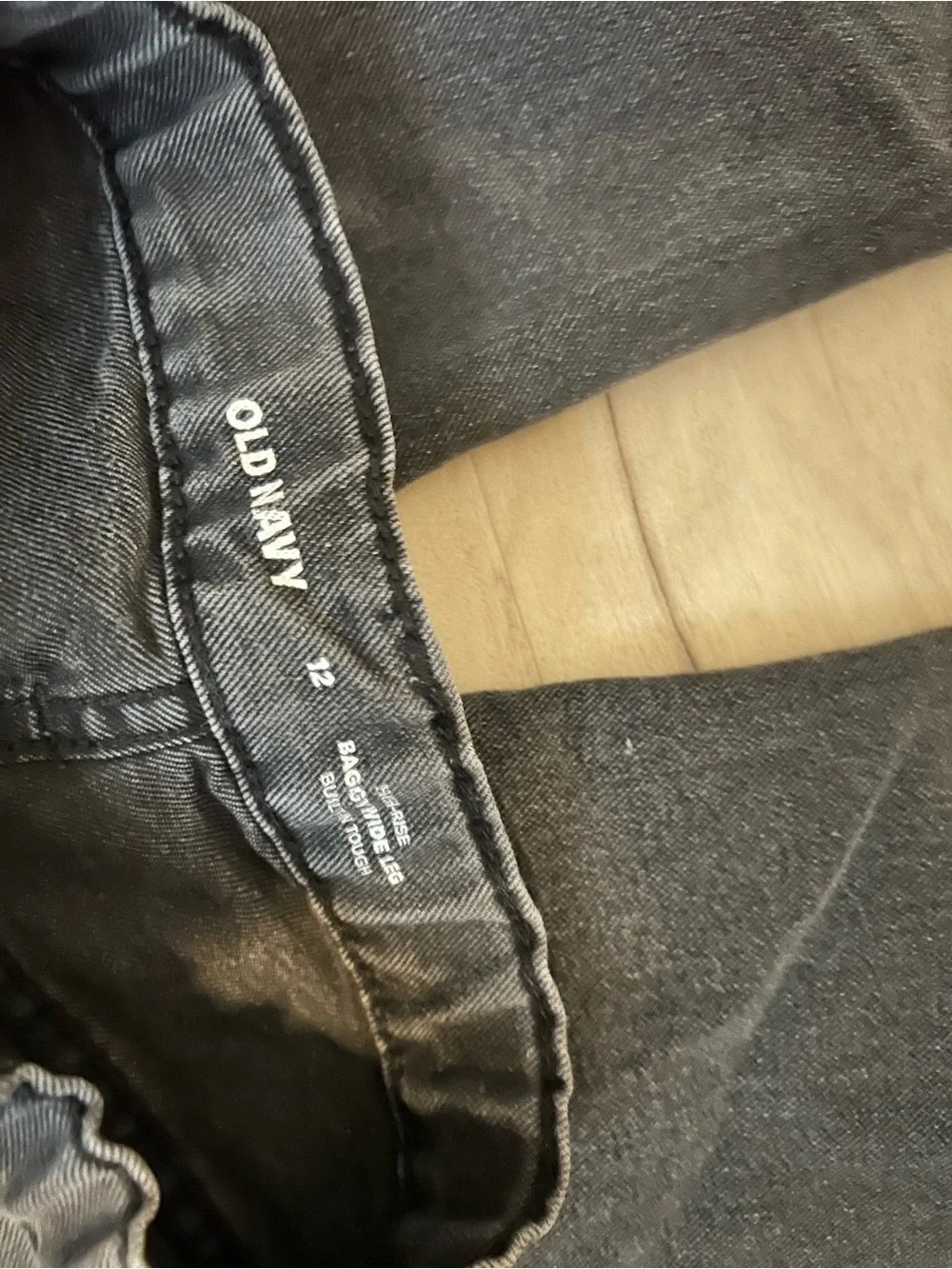 Old Navy Black High-Rise Wide Leg Jeans